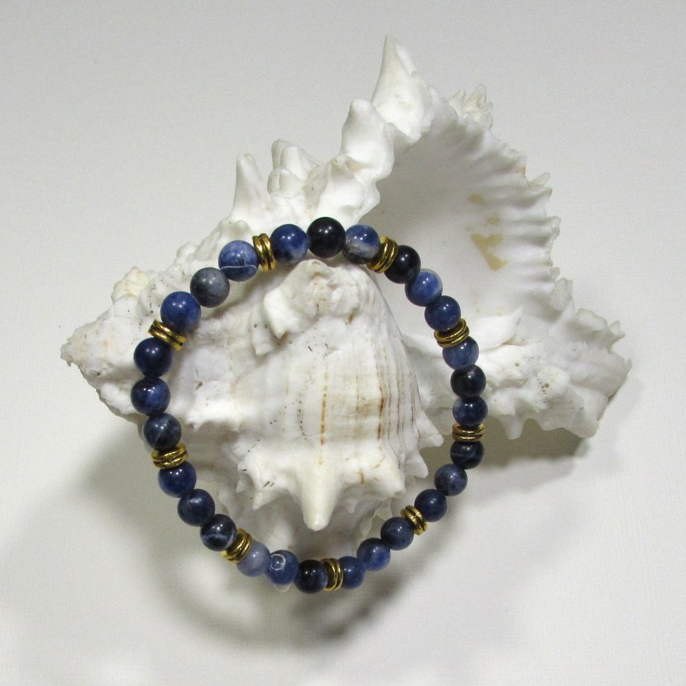 Natural Blue Sodalite Gemstone Bracelet